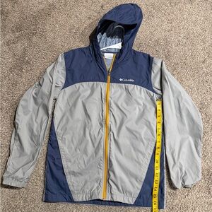 Columbia Blue and Gray Windbreaker Jacket Youth L